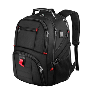 YOREPEK Travel Backpack, Extra Large 50L Laptop Backpacks for Men Women, Water Resistant College Backpacks Airline Approved Business Work Bag with USB Charging Port Fits 17 Inch Computer, Black