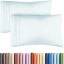 Queen Pillow Cases Set of 2 - Ultra Soft Hotel Quality Pillowcase Covers - Comfy, Cozy & Wrinkle Free - Shrinkage, Stain & Fade Resistant - Machine Washable Pillow Protectors - 2 Piece Set - Ice Blue