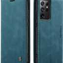 Compatible with Samsung Galaxy S21 Ultra Wallet Case with Card Holder,Kickstand Flip Folio Leather Phone Case for Samsung Galaxy S21 Ultra 6.8 inch (Blue)