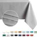 maxmill Jacquard Tablecloth Swirl Design Water Resistance Antiwrinkle Heavy Weight Soft Table Cloth for Buffet Banquet Parties Event Holiday Dinner Rectangle 60 x 84 Inch Light Gray