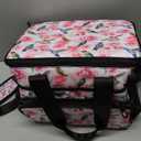 Insulated Lunch Bag, Hummingbird Bird Flower Rose Reusable Lunch Box Leakproof Cooler Tote Bag Large Lunchbox Freezable Lunch Bag with Adjustable Shoulder Strap for Women Men Picnic Work Beach