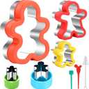 Gingerbread Man Cookie Cutters Set, Christmas Cookie Cutter Shapes, Stainless Steel Christmas Cookie Cutters, Fruit Vegetable Sandwich Cutter, Food Decoration Baking Tools & Accessories