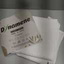 Dynamene Stall Fabric Shower Curtain - Waffle Weave 36 Inches Small Half Size Heavy Duty Cloth Shower Curtains for Bathroom, 256GSM Narrow Hotel Bath Curtain Set with 6 Plastic Hooks(36Wx72H, White)