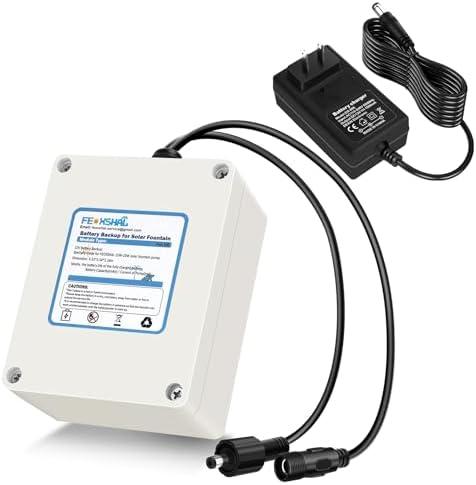 Battery Backup for Solar Fountain Water Pump Backup Battery 4800mah, DC5521 Compatible with FEOXSHAL Solar Fountain Only