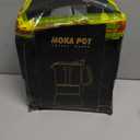 SIXAQUAE Stovetop Espresso Maker, Crystal Glass-top & Stainless Steel Espresso Moka Pot,Classic Italian coffee maker360ml