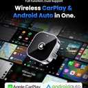 Teeran 2 in 1 Wireless CarPlay and Android Auto Adapter, Easy Setup Plug and Play, Fast Seamless Use Supports 1000+ Car's with Built-in Wired Car Play/Android Auto, Compact Sleek Design Car Adapter
