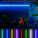 Pawfly 8 W Aquarium LED Light 23 Inch Underwater Fish Tank Light with Timer Auto On/Off Fish Tank Background Light with 8 Lighting Modes Submersible Multi-Colored Tube Light for Decoration