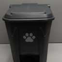 Dog Poop Trash Can Outside 20L with Waste Bags Outdoor Dog Poop Trash Can for Backyard with Lid Odorless Waterproof Foot Pedal and Removable Inner Bucket