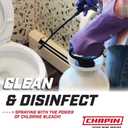 Chapin 20075 Disinfectant Bleach Sprayer, 1 Gallon, Made in The USA, Adjustable Cone Nozzle, Compatible with Bleach Solutions and Fungicides, Translucent White