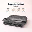 Amazon Basics Cooling Blanket for Hot Sleepers, Reversible Lightweight Thin Throw Blanket for Bed, Couch and Sofa, Queen (90" x 90"), Dark Gray