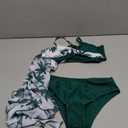 Girls Swimsuit, Bathing Suits 3 Piece Tropical Floral Twist Cross Bikini Sets Girls' Swimwear with Cover Up Skirt 9-10Y