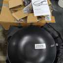 Wok Pan Cooking Pot, Manual Forging General,Multifunction Stir Fry Pan Flat Bottom for Kitchen Camping Home Restaurant, With Lid, 10" 