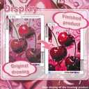 3 x AIBOERL Cherry Diamond Art Kits for Adults,Cherry 5D Diamond Painting Kits for Adults Beginners,DIY Full Round Drill Diamond Dot Painting Gem Art Kits for Adult, Home Wall Decor 12x16Inch