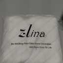 ZLINA Set of 2 Cream White Faux Fur Decorative Throw Pillow Covers Fluffy Striped Pillowcase Cushion Covers 18 x 18 Inch Decor Sofa Couch Bedroom