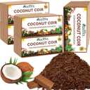 ZeeDix 10 Pack Coconut Coir Bricks, 100% Organic Compressed Coco Coir Brick Seed Starter Potting Soil for Plants, Premium Coconut Fiber Substrate with Low EC & pH Balance for Gardening Flower Herbs