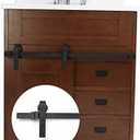 3.3FT Real Mini Heavy Duty Sturdy Sliding Barn Door Hardware Kit (F01-100cm)