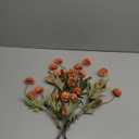 Floroom 5pcs Faux Silk Pompon Mum Artificial Flowers, Bulk Fake Mini Chrysanthemums with Stems for DIY Bouquet Centerpieces Wedding Fillers Terracotta Arrangements Shower Decorations, Burnt Orange