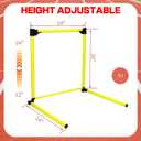 3 Pack Adjustable Height Hurdles Training Equipment, Agility Speed Jumping Training Equipment for Basketball Soccer Football Dogs, Indoor & Outdoor, Detachable Hurdles Track and Field(Green)