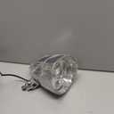 FATECIM 5.75" LED Motorcycle Headlights w/Aluminum Visor Clear Lens 5 3/4 inch Bullet Vintage Lamp for Harley Sportster Dyna Softail Bobber Chopper Honda Yamaha Suzuki Kawasaki Custom Chrome