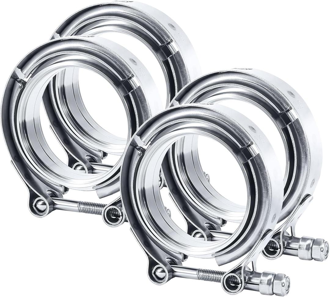 EVIL ENERGY 3.0 Inch V Band Clamp with Flange Male Female Stainless Steel 2PCS