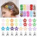 55pcs 1.22" Star Hair Clips Cute Hair Clips for Girls Colorful Metal Snap Hair Barrettes for Women Star Hair Accessories for Daily Party