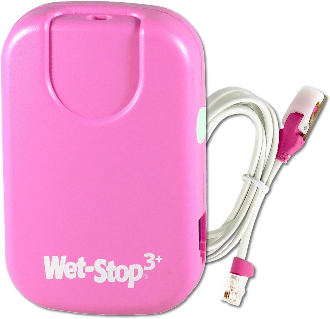 Wet-Stop 3 Bedwetting Enuresis Alarm with Loud Sound and Strong Vibration for Boys or Girls, Proven Solution for Bedwetters (Pink)