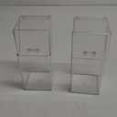 2Pcs Acrylic Makeup Brush Organizer with Lid, Clear Makeup Brush Holders Brush Storage Dust Proof Box Makeup Organizer for Dressing Tables and Vanity