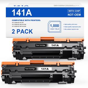 Skydo 141A Toner Cartridge 2 Black (with chip) Compatible 141 A Toner Replacement for HP 141A W1410A 141X W1410X Black Toner Cartridge to Use with LaserJet Pro M110w MFP M140w M139(2 Black)