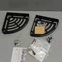 NearMoon Bathroom Corner Shelf Shower Caddy 2 Pack, No Drill 304 Stainless Steel Shower Organizer with 2 Hooks (Matte Black)