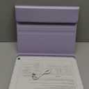 Harvopu for iPad Air 13 Inch & Pro 12.9 Case with Keyboard - Multi-Touch Trackpad, 7 Colors Backlit, Detachable Folio Keyboard Cover for iPad Pro 12.9 (6th, 5th, 4th, 3rd gen), Air 13 M3/M2 (Purple)