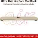 for MacBook Air 15 inch Case M4 2025 2024 2023 M3 M2 [100% Match Official Color] [Ultra Thin Armor] Hard Shell Laptop Cover A3241 A3114 A2941 - Starlight Clear