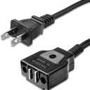 028372 Deep Fryer Breakaway Power Cord for Waring DF175 DF250 DF280 TF200 Cord Replacement - Deep Fryer Parts & Accessories (Interface Size: 1.6 * 0.7 Inch)