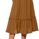 Witsmile High Waist Tiered Skirts for Women Flowy Skirts for Women Below Knee with Pockets 2025 Fashion Trendy, M