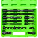 18-Piece Impact Socket Extension Set - 1/4" 3/8" 1/2" Drive Socket Extension Bars, Includes Ratchet Extension Set, Socket Adapter Set, Swivel Universal Joints & Impact Coupler, CR-V Steel