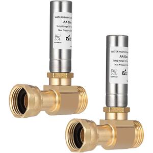 (2 Pack) Lidertik Water Hammer Arrestor Washing Machine 3/4 Absorb Shock and Reduce Noise Laundry Washer Knock Valve Garden Hose Air Inline Sink Dishwasher LI-Y241-11-11-S(2 PACK)