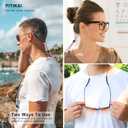 2 x 3 Pack Eye Glasses Strap Sunglasses Eyeglasses Holder for Men Women Kid Eyewear Rope String Keeper Lanyard Retainer (Black & Blue & Green)