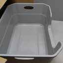 Low Entry Litter Box for Kittens & Senior Cat, High Sided Kitty Litter Boxes with Handle, Anti-Splash Plastic Large Litter Tray Pan for Big Cats, Easy to Clean, 19.6" L*13.7" W*8.6" H (Grey)