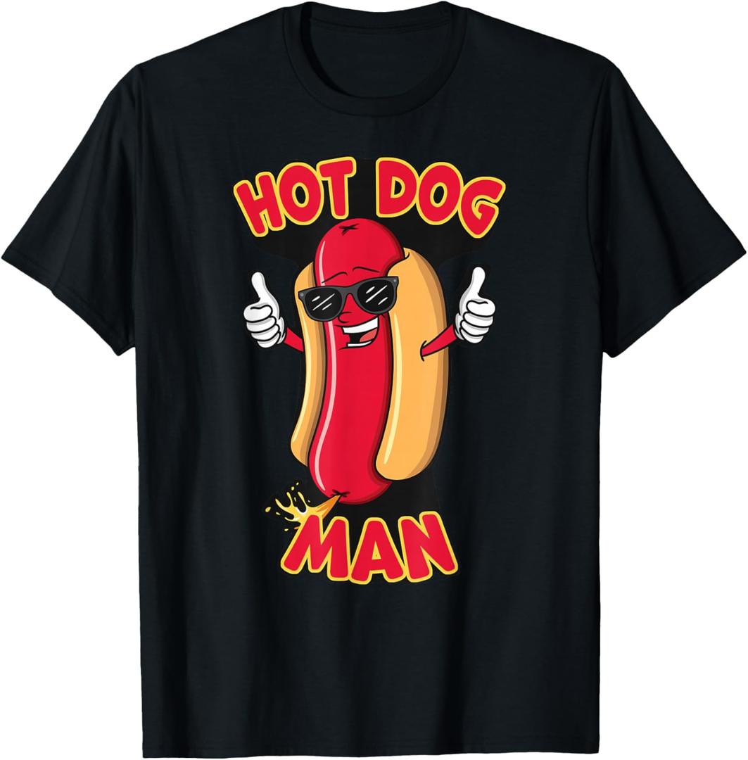 Funny Hot Dog Maker - Hot Dog Man T-Shirt. Size Medium