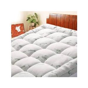Mattress Topper Twin Size, Cooling Extra Thick Breathable Viscose Made from Bamboo Mattress pad, Soft Quilted Fitted Mattress Cover with 1000 GSM Down Alternative Fill (8-21”Deep Pocket) 2x