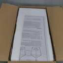 4 Light Farmhouse Chandelier, Rustic Ceiling Light Lantern Light Fixture with Wood Painted Metal Cage and Adjustable Chain, E12 Base Geometric Hanging Light Fixture for Entryway, Kitchen, Indoor (Brown)