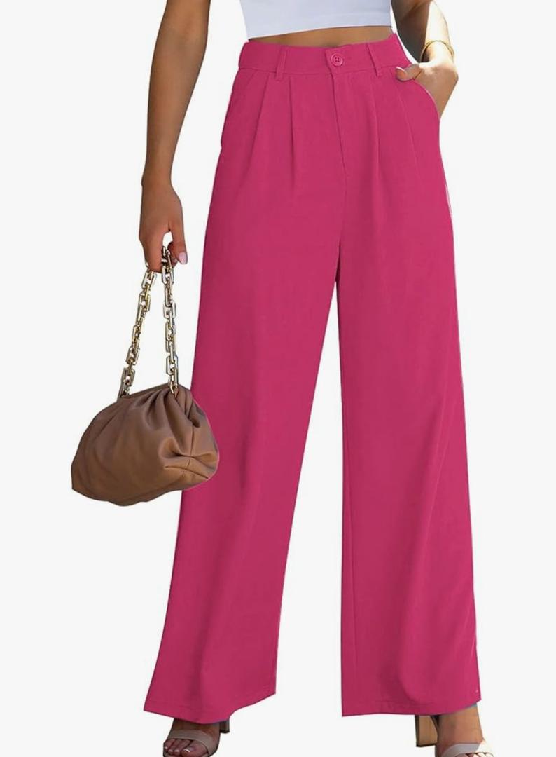 Wide Leg Pants for Women Work Business Casual High Waisted Dressy Pants Flowy Trousers Office Large Wide Leg Pants for Women Work Business Casual High Waisted Dressy Pants Flowy Trousers Office Large