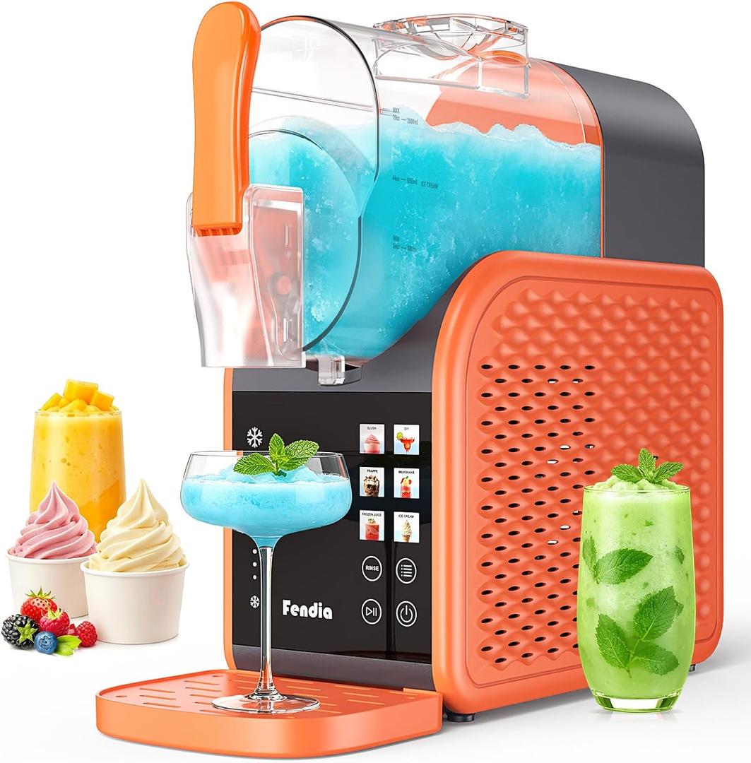 Max 95oz Slushie Machine with 6 Smart Presets, No Ice Needed Frozen Drink Maker for Home, Quick 30-Min Freeze for Slush, Margaritas, Smoothies, Ice Cream & More, Large Capacity Party Slushy Maker
