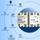 Solid State Relay 60AA Input 80-250V AC Solid State Relay to Output 24-380V AC 60A Semi-Conductor Relay 2PCS