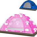 KidzAdventure 2 in 1 Indoor/Outdoor Tent for Kids, Small 1 or 2 Toddler/Kids Tent, Backpacking, Lightweight and Easy Pop up, Ideal for Backyard, Outside Camping, or Play Fort, Pink