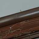 Cordless Room Darkening Mini Blind - 35 Inch Width, 64 Inch Length, 1" Slat Size - Mahogany - Cordless GII Deluxe Sundown Horizontal Windows Blinds for Interior by Achim Home Decor