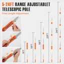 5-26 FT Manual Pole Saws for Tree Trimming, Tree Trimmer Long Handle Pruner with Telescoping Pole, Tree Pruner Extendable for Branch Cutter, Tree Trimmer, Shrub Trimmer
