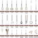 Kitchen Utensils Set-Silicone Cooking Utensils-33pcs Non-Stick Silicone Cooking Kitchen Utensils Spatula Set with Holder-Best Kitchen Cookware with Stainless Steel Handle (Khaki)