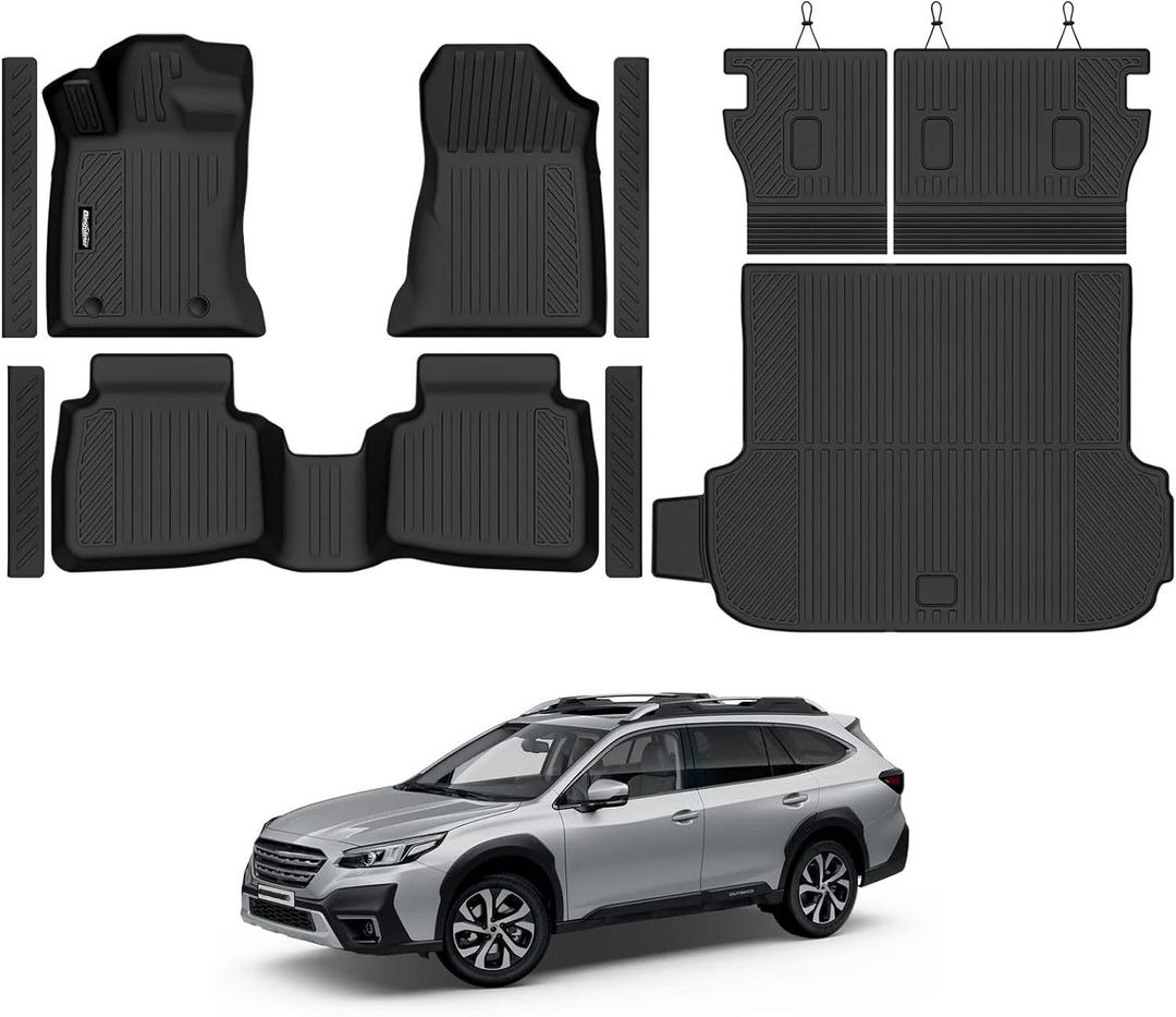 Floor Mats for Subaru Outback 2026-2027 Accessories
Trunk Mat and Backrest Mats & Door Sill Guard All Weather TPE Protector Odorless Full Set Interior Floor Liners