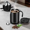 Camping Pour Over Coffee Maker Set- 16oz Portable Single Serve Maker with Reusable Filter Kit for Camping,Stainless Steel Coffee Maker for Travel,Backpacking,Office & Home & Outdoor Use