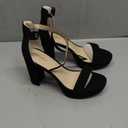 Ankis Chunky Platform Heels - 4 Inch Block Heeled Sandals for Women - Comfortable Open Toe Strappy Heels - Black, Nude, White, Silver, Gold - Summer Dress Shoes Size 7.5
